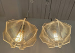 Pair of 1970s Sompex Nylon and Perspex Pendant Lights