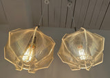 Pair of 1970s Sompex Nylon and Perspex Pendant Lights