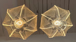 Pair of 1970s Sompex Nylon and Perspex Pendant Lights