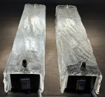 Pair of 1970s German Kaiser Leuchten Frosted White Wall Lights
