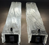 Pair of 1970s German Kaiser Leuchten Frosted White Wall Lights