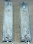 Pair of 1970s German Kaiser Leuchten Frosted White Wall Lights