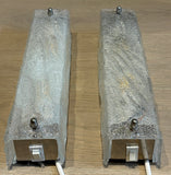 Pair of 1970s German Kaiser Leuchten Frosted White Wall Lights