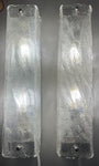 Pair of 1970s German Kaiser Leuchten Frosted White Wall Lights