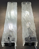 Pair of 1970s German Kaiser Leuchten Frosted White Wall Lights
