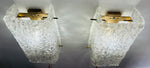 Pair of 1970s Kaiser Rectangular Frosted Glass Wall Lights