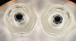 Pair of 1970s Putzler Frosted & Clear Concave Glass Table Lamps