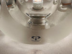 Pair of 1970s Putzler Frosted & Clear Concave Glass Table Lamps