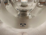 Pair of 1970s Putzler Frosted & Clear Concave Glass Table Lamps