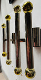 Pair of 1970s Italian Sciolari Two Tube Wall Lights