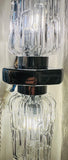 Pair of 1970s German Hoffmeister Iced Glass Wall Lights