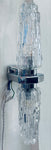 Pair of 1970s German Hoffmeister Iced Glass Wall Lights