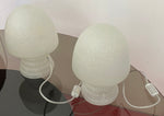 Pair of 1980s HB Glass Holland Mushroom Speckled Lamps