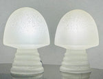 Pair of 1980s HB Glass Holland Mushroom Speckled Lamps