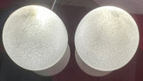 Pair of 1980s HB Glass Holland Mushroom Speckled Lamps