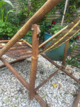 Pair of 1980s Italian Bamboo Deck Chairs or Sun Loungers