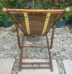 Pair of 1980s Italian Bamboo Deck Chairs or Sun Loungers