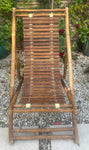 Pair of 1980s Italian Bamboo Deck Chairs or Sun Loungers