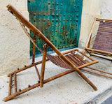Pair of 1980s Italian Bamboo Deck Chairs or Sun Loungers
