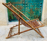 Pair of 1980s Italian Bamboo Deck Chairs or Sun Loungers