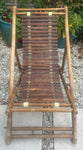 Pair of 1980s Italian Bamboo Deck Chairs or Sun Loungers