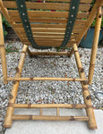 Pair of 1980s Rustic Italian Golden Bamboo Deck Chairs or Sun Loungers