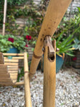 Pair of 1980s Rustic Italian Golden Bamboo Deck Chairs or Sun Loungers