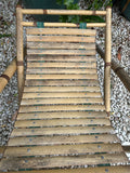 Pair of 1980s Rustic Italian Golden Bamboo Deck Chairs or Sun Loungers