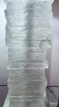 Pair of Crystal Strata Column Porta Romana Table Lamps