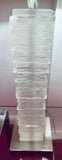 Pair of Crystal Strata Column Porta Romana Table Lamps