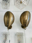 Pair of Contemporary Brass "Beetle" Wall Sconce Uplighters