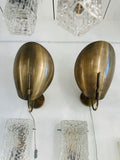 Pair of Contemporary Brass "Beetle" Wall Sconce Uplighters