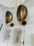 Pair of Contemporary Brass "Beetle" Wall Sconce Uplighters