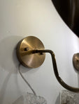 Pair of Contemporary Brass "Beetle" Wall Sconce Uplighters