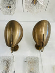 Pair of Contemporary Brass "Beetle" Wall Sconce Uplighters