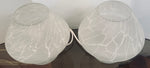 Pair of 1970s German Frosted Glass Mushroom Table Lamps