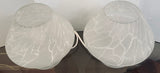 Pair of 1970s German Frosted Glass Mushroom Table Lamps
