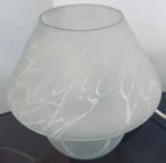 Pair of 1970s German Frosted Glass Mushroom Table Lamps