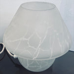 Pair of 1970s German Frosted Glass Mushroom Table Lamps