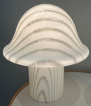 Pair of Large 1970s Putzler Striped Glass Mushroom Table Lamps