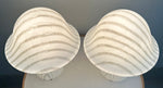 Pair of Large 1970s Putzler Striped Glass Mushroom Table Lamps