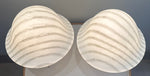 Pair of Large 1970s Putzler Striped Glass Mushroom Table Lamps