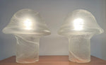 Pair of 1970s Putzler Grey Mushroom Table Lamps
