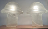 Pair of 1970s Putzler Grey Mushroom Table Lamps