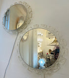 Pair of 1970s German Hillebrand Illuminated Acrylic Wall Mirrors