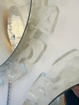 Pair of 1970s German Hillebrand Illuminated Acrylic Wall Mirrors