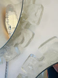 Pair of 1970s German Hillebrand Illuminated Acrylic Wall Mirrors