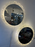 Pair of 1970s German Hillebrand Illuminated Acrylic Wall Mirrors
