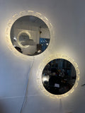 Pair of 1970s German Hillebrand Illuminated Acrylic Wall Mirrors