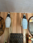 Pair of 1960s Czech Zukov Suspended Hanging Wall Lights